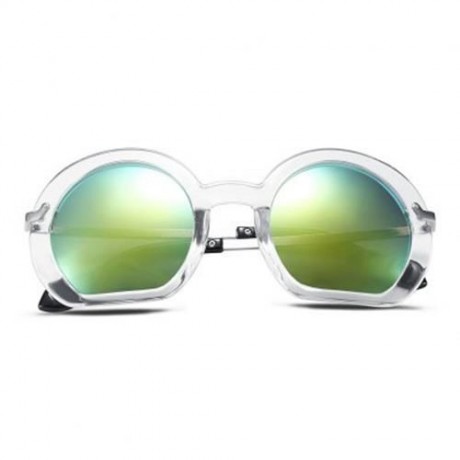 COLOR COATED ROUND FRAME SUNGLASSES (#4)
