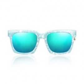 STYLISH FEMALE COLOR COATED SQUARE FRAME UV PROTECTION SUNGLASSES (#2)