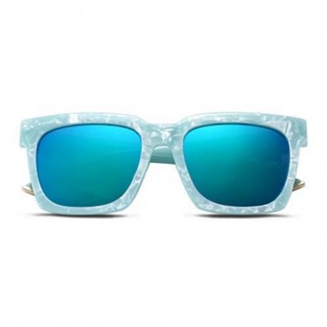 STYLISH FEMALE COLOR COATED SQUARE FRAME UV PROTECTION SUNGLASSES (#2)