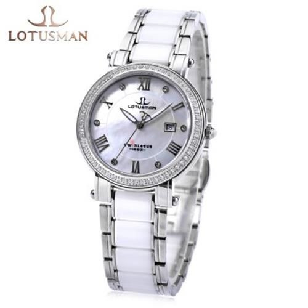LOTUSMAN DL890TXA WOMEN QUARTZ WATCH CALENDAR ARTIFICIAL DIAMOND DIAL ROMAN NUMERALS DISPL LOTUSMAN DL890TXA WOMEN QUARTZ WATCH CALENDAR ARTIFICIAL DIAMOND DIAL ROMAN NUMERALS DISPL