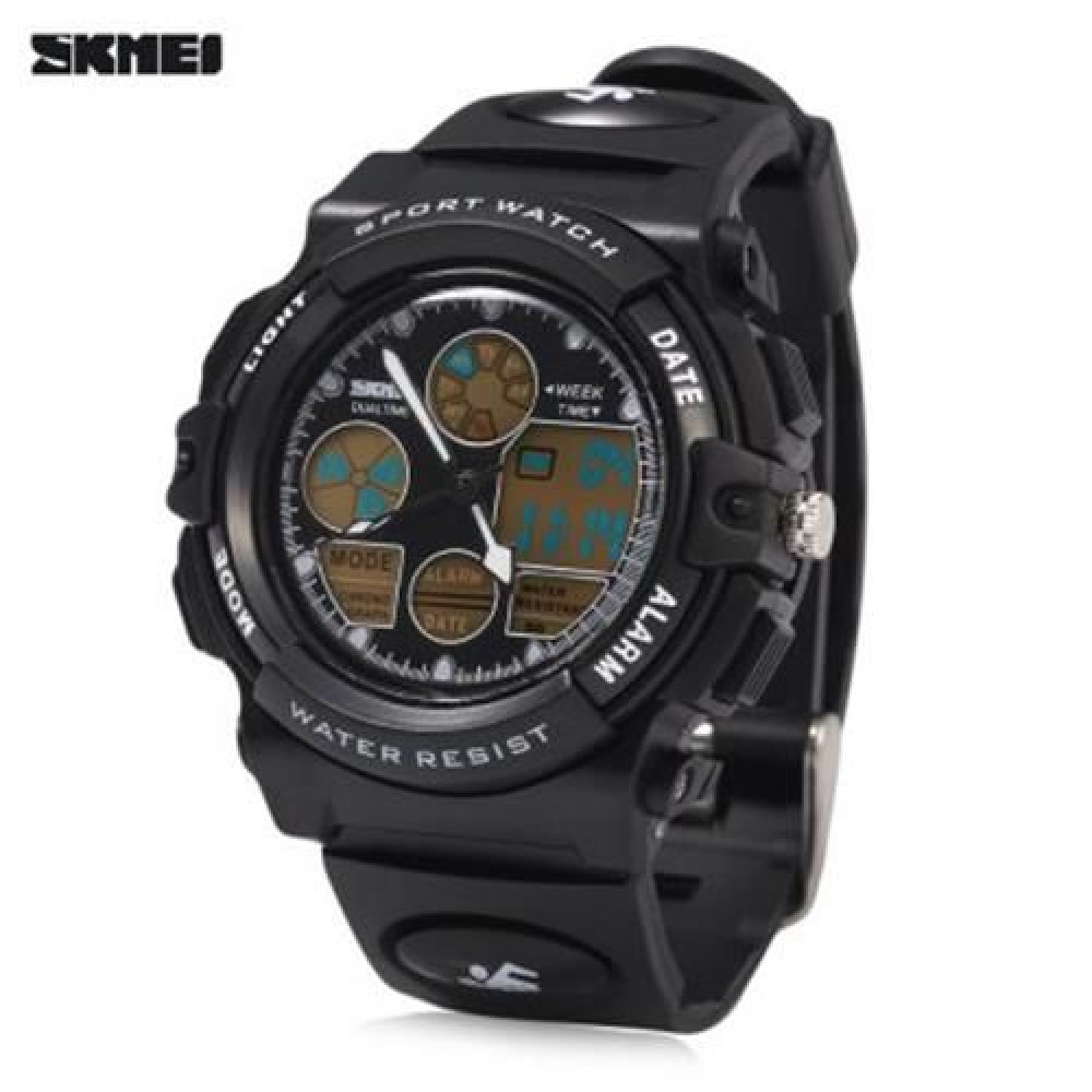 SKMEI 1163 DUAL MOVT QUARTZ WATCH LED DIGITAL LIGHT LUMINOUS POINTER CALENDAR CHRONOGRAPH 