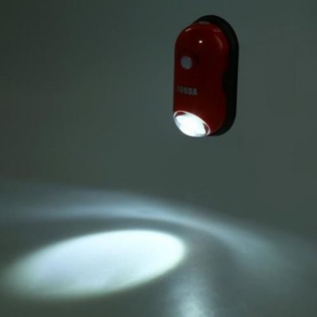 DOODA ELLIPTICAL MULTIFUNCTION NIGHT LIGHT ENERGY SAVING HUMAN BODY LAMP SENSOR (RED)