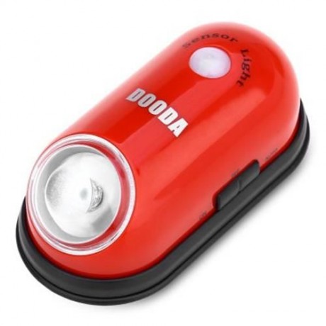 DOODA ELLIPTICAL MULTIFUNCTION NIGHT LIGHT ENERGY SAVING HUMAN BODY LAMP SENSOR (RED)