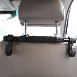 LEBOSH CAR DOUBLE HOOK BACK EXTENSION HOOK COAT HANGER BLACK