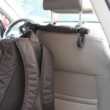 LEBOSH CAR DOUBLE HOOK BACK EXTENSION HOOK COAT HANGER BLACK