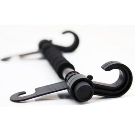 LEBOSH CAR DOUBLE HOOK BACK EXTENSION HOOK COAT HANGER BLACK