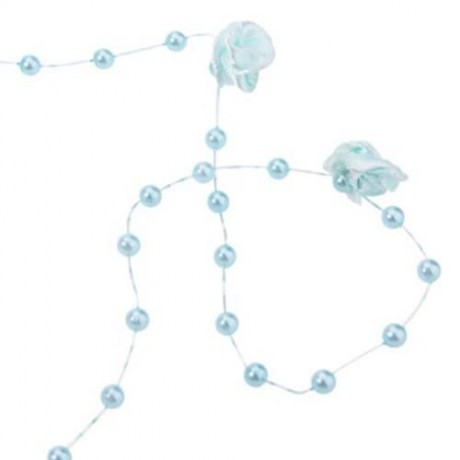 MULTICOLOR 5 METERS FISHING LINE PEARLS DIY CLOTH ART ROSE FLOWER WEDDING PARTY DECORATIVE
