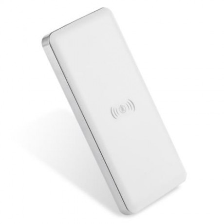 UNIVERSAL QI WIRELESS CHARGING PAD PORTABLE 10000MAH POWER BANK SMOOTH COVER DUAL USB PORT