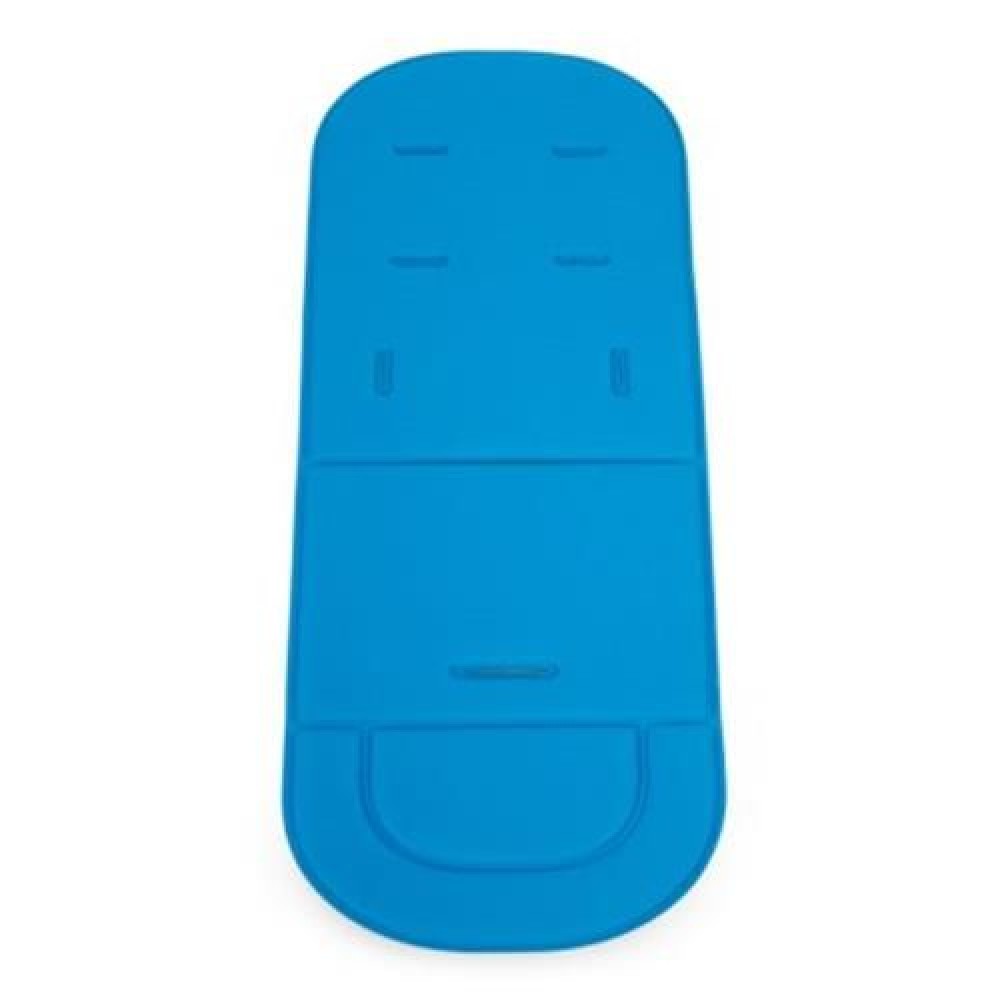 SOLID COLOR BREATHABLE COTTON CUSHION FOR BABY CARRIAGE (BLUE)