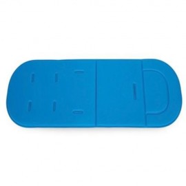 SOLID COLOR BREATHABLE COTTON CUSHION FOR BABY CARRIAGE (BLUE)