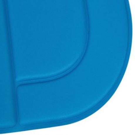 SOLID COLOR BREATHABLE COTTON CUSHION FOR BABY CARRIAGE (BLUE)