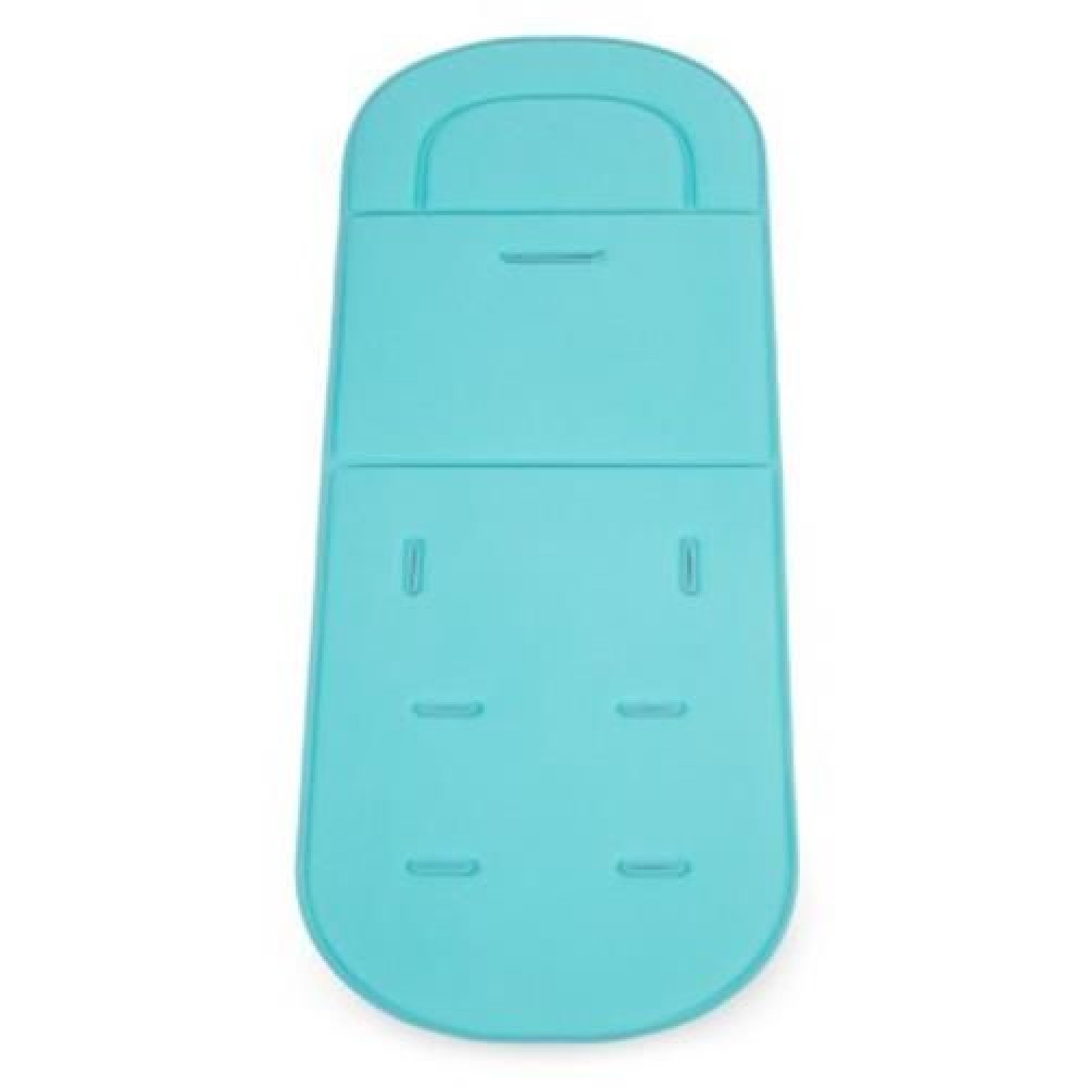 SOLID COLOR BREATHABLE COTTON CUSHION FOR BABY CARRIAGE (LIGHT BLUE)
