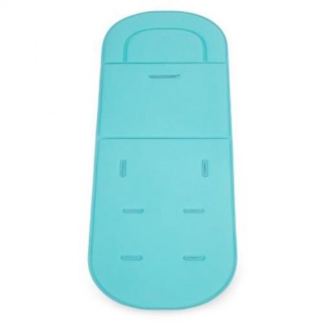 SOLID COLOR BREATHABLE COTTON CUSHION FOR BABY CARRIAGE (LIGHT BLUE)