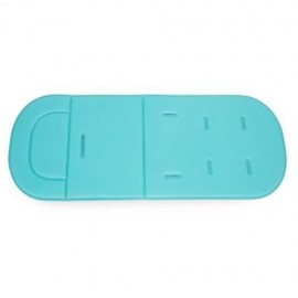 SOLID COLOR BREATHABLE COTTON CUSHION FOR BABY CARRIAGE (LIGHT BLUE)