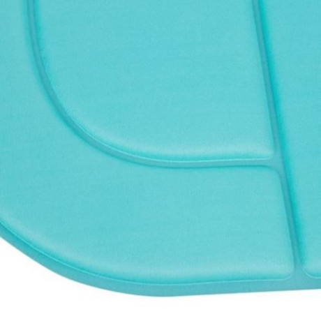 SOLID COLOR BREATHABLE COTTON CUSHION FOR BABY CARRIAGE (LIGHT BLUE)