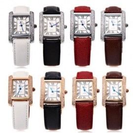 WWOOR 8806 FEMALE QUARTZ WATCH WATER RESISTANCE GENUINE LEATHER BAND WRISTWATCH (BROWN   S
