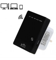 PIXLINK 300MBPS WIFI ROUTER REPEATER 2DBI ANTENNA SIGNAL BOOSTER DUAL LAN PORT (BLACK)