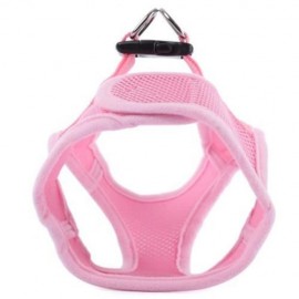 TAILUP PET DOG SOFT MESH WALKING COLLAR STRAP VEST APPAREL (PINK)