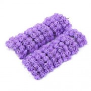 PE ROSE FOAM ARTIFICIAL SILK FLOWERS BOUQUET WEDDING DECORATION WREATHS (PURPLE)