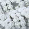 PE ROSE FOAM ARTIFICIAL SILK FLOWERS BOUQUET WEDDING DECORATION WREATHS (CRYSTAL CREAM)
