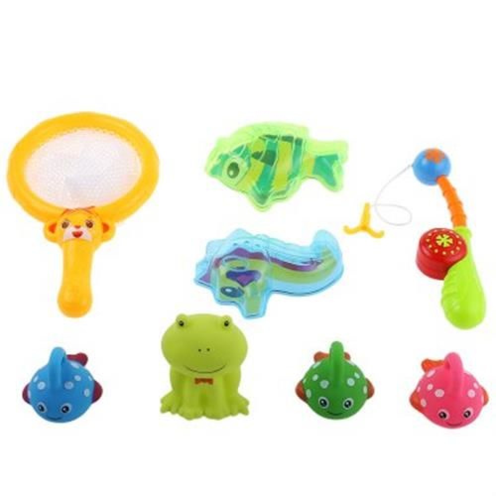 BABY FLOATING PADDLE FISHING GAME BATH TUB TOY (COLORMIX)