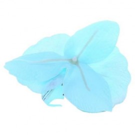 50PCS ARTIFICIAL BUTTERFLY ORCHID SILK FLOWERS CLOTHES HEADS PARTY DECORATION (LAKE BLUE)