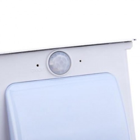 16 LEDS SOLAR MOTION LIGHT ENERGY SAVING INFRARED MOTION SENSOR WALL LAMP (SILVER)