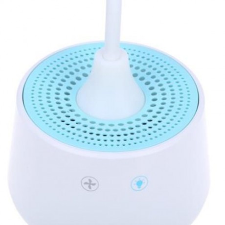 LED USB RECHARGEABLE AIR PURIFICATION LAMP DIMMING ADJUSTABLE NIGHT LIGHT (ICE BLUE)