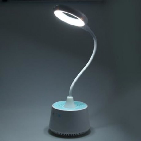 LED USB RECHARGEABLE AIR PURIFICATION LAMP DIMMING ADJUSTABLE NIGHT LIGHT (ICE BLUE)