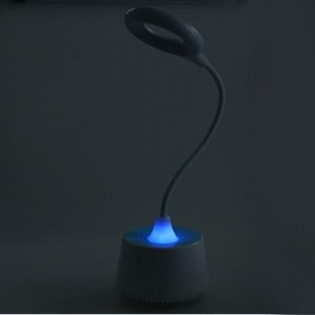 LED USB RECHARGEABLE AIR PURIFICATION LAMP DIMMING ADJUSTABLE NIGHT LIGHT (ICE BLUE)