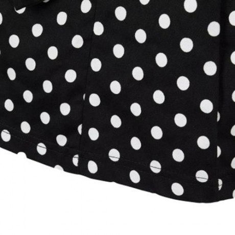 2PCS GIRLS SLEEVELESS ROUND NECK CHIFFON SHIRT POLKA DOTS PRINTED SKIRT WITH BOWKNOT (RED 