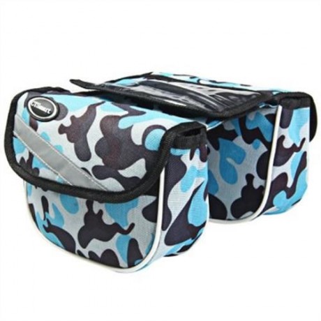 CTSMART BICYCLE FRAME DOUBLE SADDLE BAG (MARINE CAMOUFLAGE)