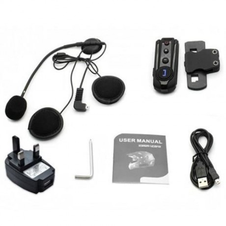 BT-S1 1000M BLUETOOTH MOTORCYCLE INTERCOM MOTORBIKE HELMET INTERPHONE FM RADIO