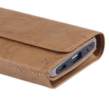 HOCO P4 4800MAH EXTERNAL BATTERY CHARGER WALLET POWER BANK (BROWN)