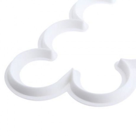 3D ROSE FLOWER CUTTER MOLD SUGAR CRAFT FONDANT CAKE BAKING MAKER (WHITE)