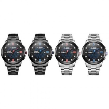 6.11 NO - 004 MALE PHOTOVOLTAIC ENERGY QUARTZ WATCH MINERAL REINFORCED GLASS CALENDAR WRIS