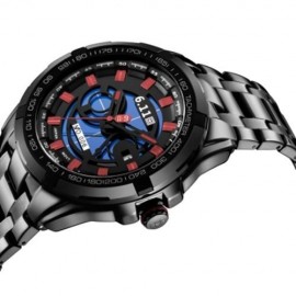 6.11 NO - 006 MALE PHOTOVOLTAIC ENERGY QUARTZ WATCH MINERAL REINFORCED GLASS CALENDAR WRIS