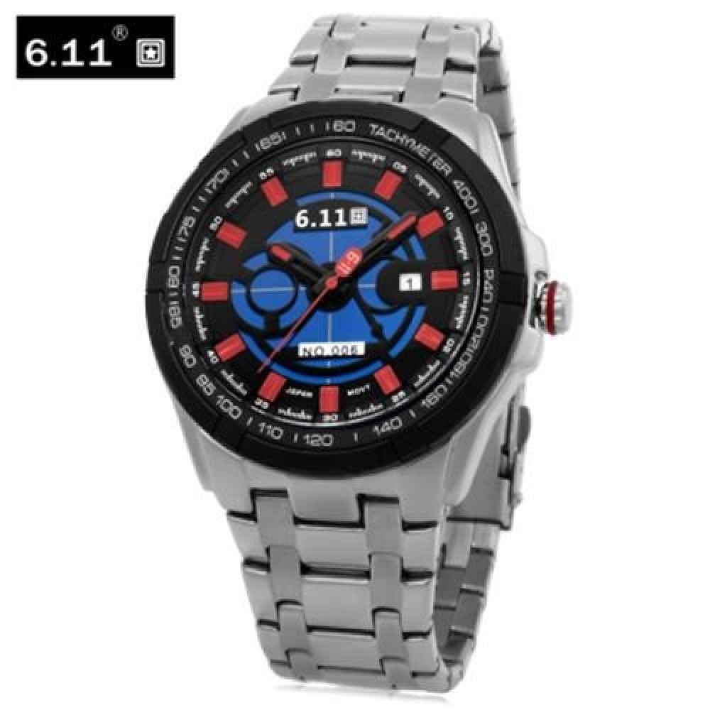 6.11 NO - 006 MALE PHOTOVOLTAIC ENERGY QUARTZ WATCH MINERAL REINFORCED GLASS CALENDAR WRIS 6.11 NO - 006 MALE PHOTOVOLTAIC ENERGY QUARTZ WATCH MINERAL REINFORCED GLASS CALENDAR WRIS