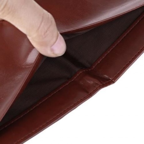 FLAMA SOLID COLOR COINING LETTER OPEN VERTICAL THIN WALLET FOR UNISEX (DEEP BROWN)