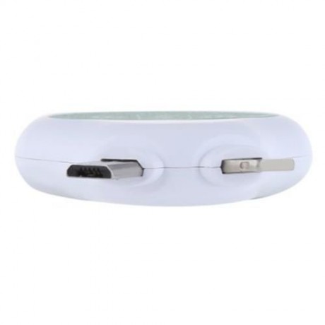 MINI QI WIRELESS CHARGING RECEIVER BUTTON SHAPE FOR IPHONE / ANDROID SMART PHONES (WHITE)