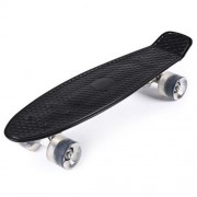 22 INCHES MINI CRUISER BANANA STYLE LONGBOARD PASTEL COLOR BOARD WITH LED FLASHING WHEELS 