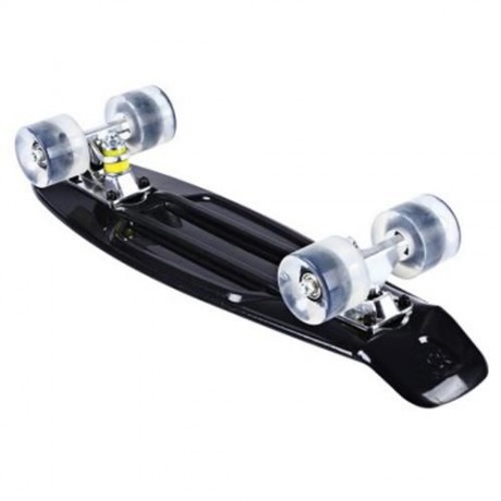 22 INCHES MINI CRUISER BANANA STYLE LONGBOARD PASTEL COLOR BOARD WITH LED FLASHING WHEELS 