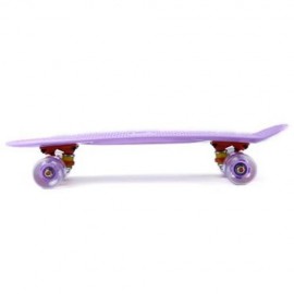 22 INCHES MINI CRUISER BANANA STYLE LONGBOARD PASTEL COLOR BOARD WITH LED FLASHING WHEELS 