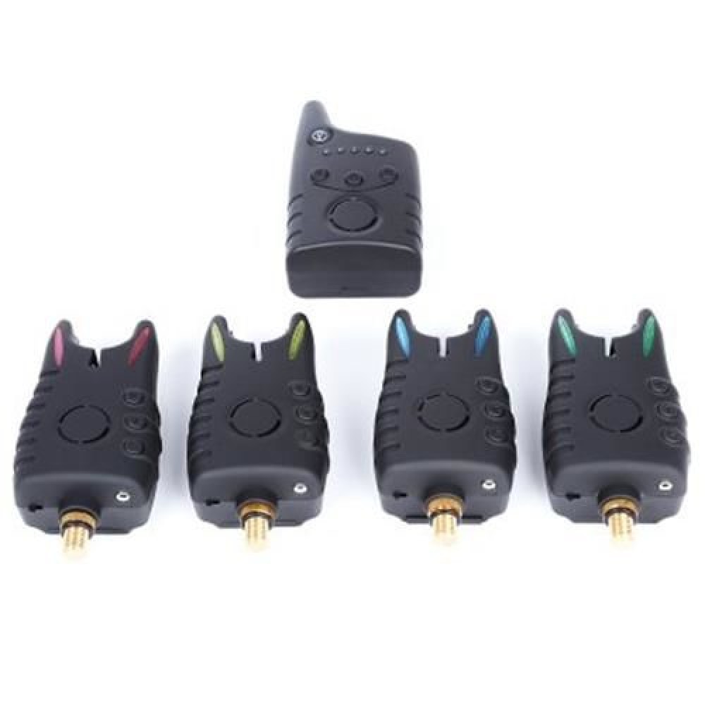 JY - 57 1 TO 4 WIRELESS FISHING ALARM SET BITE ALERTERS RECEIVER ANGLING TACKLE (BLACK) JY - 57 1 TO 4 WIRELESS FISHING ALARM SET BITE ALERTERS RECEIVER ANGLING TACKLE (BLACK)