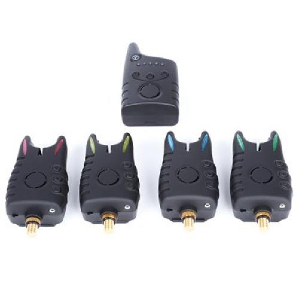 JY - 57 1 TO 4 WIRELESS FISHING ALARM SET BITE ALERTERS RECEIVER ANGLING TACKLE (BLACK) JY - 57 1 TO 4 WIRELESS FISHING ALARM SET BITE ALERTERS RECEIVER ANGLING TACKLE (BLACK)