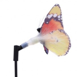 2PCS SOLAR POWERED RGB LED FIBER OPTIC BUTTERFLY LIGHT OUTDOOR COLOR-CHANGING LAWN LAMP (C