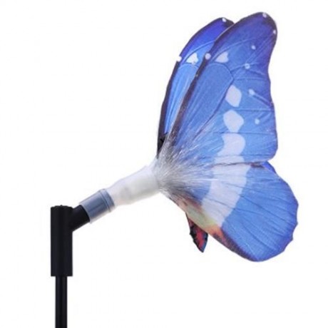 2PCS SOLAR POWERED RGB LED FIBER OPTIC BUTTERFLY LIGHT OUTDOOR COLOR-CHANGING LAWN LAMP (C
