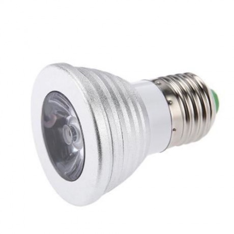 4PCS 3W RGB LED SPOTLIGHT COLORFUL LAMP WITH 24 KEY IR REMOTE CONTROL (RGB COLOR)