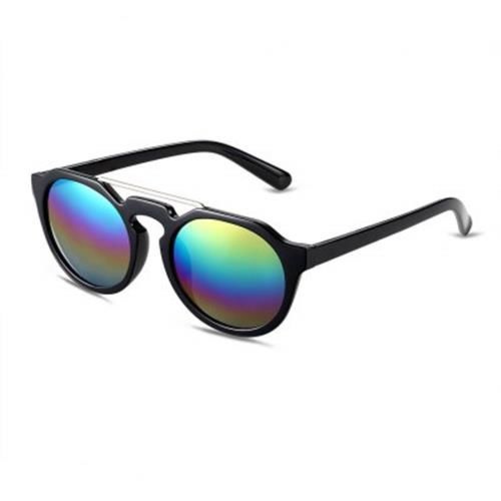 FASHIONABLE LADIES COLOR COATED ROUND FRAME SUNGLASSES (#4)