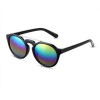 FASHIONABLE LADIES COLOR COATED ROUND FRAME SUNGLASSES (#4)